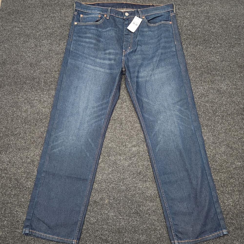 Levi's‎ 505 Men's Size 38x30 Blue Denim Straight Leg Jeans Stretch USA Cowboy
